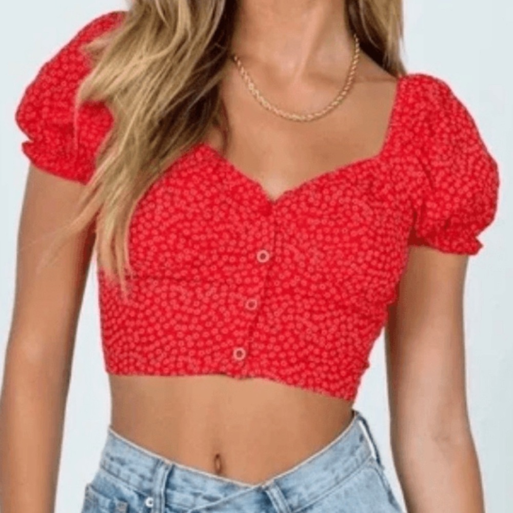 Princess Polly Red Laura Top.